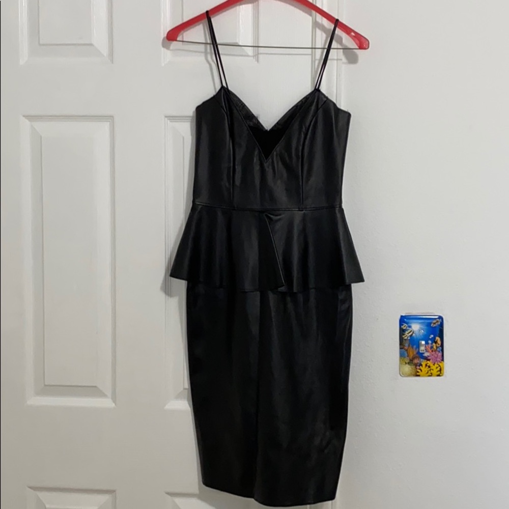 Fake leather dress